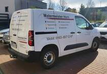 =Peugeot Partner vom Malermeister HORN, gesehen im April 2022