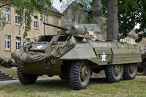 Radpanzer auf dem Ausstellungsgelände ausgestellt, Tag der offenen Tür bei der luxemburgischen Armee. 10.07.2022 