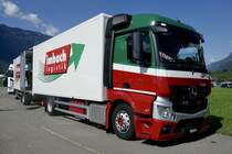 MB Actros Hängerzug von Imbach Logistik am 26.6.22 beim Trucker Festival Interlaken.