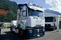 Eine Renault Zugmaschine von Thomann am 26.6.22 beim Trucker Festival Interlaken.