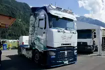 Eine Renault Zugmaschine von Thomann am 26.6.22 beim Trucker Festival Interlaken.