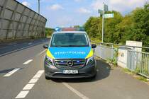 Stadtpolizei Frankfurt Mercedes Benz Vito FustW am 09.07.22 am Flughafen