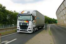 MAN TGX am 09.07.22 am Flughafen Frankfurt 