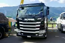 Ein Scania Kipper von Zack-Da am 26.6.22 beim Trucker Festival Interlaken.