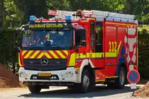 Merrcedes Benz Tanklöschzug, stand in Ettelbrück am Rande der Landmaschinen Ausstellung in Bereitschaft. 02.07.2022