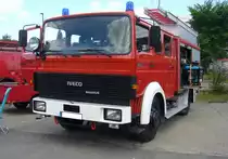Iveco Magirus 120-19. 2. Oldtimerfeuerwehrtreffen an der  Alten Dreherei  in Mülheim an der Ruhr am 16.07.2022.