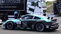 Im Fahrerlager #57, Porsche 911 GT3 Cup, Fahrer: R.van Buren(NLD), Huber Racing, Rahmenprogramm des ADAC GT Masters Weekend im Niederländischen Zandvoort am 25.6.2022