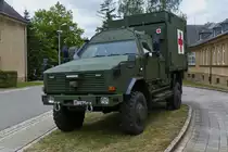KMW Dingo der luxemburgischen Armee, als Krankentransporter ausgebaut, gesehen am Tag der offenen T�r bei der luxemburgischen Armee. 10.07.2022