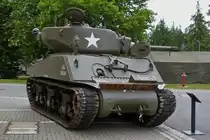 Dieser Panzer war der erste der w�hrend der Ardennenoffensive 1944 - 45 die nahe Grenzstadt Bastogne an der luxemburgischen Grenze eingetroffen war, gesehen am Tag der offenen T�r bei der luxemburgischen Armee. 10.07.2022