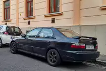 Rückansicht: Honda Civic Mk6 mit dem 1.6 VTI Saug(!)motor, der aus 1600ccm 160 PS leistet. Foto: Februar 2021. Ein richtiger sleeper!