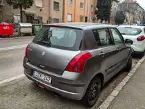 Rückansicht: Suzuki Swift Mk3. Foto: Februar 2021.