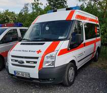 =Ford Transit des DRK KV HEIDENHEIM OV GERSTETTEN, gesehen auf dem Parkplatz der RettMobil, 05-2022