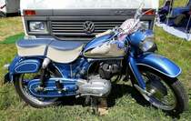 NSU Supermax, 1-Zyl.4-Takt-Motor mit 247ccm und 18PS, Vmax.126Km/h, Bauzeit 1956-63, 40.Int.NSU-Treffen in Freiamt/Breisgau, Juni 2022