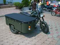 MZ ETZ 250 mit Lastenbeiwagen beim Oldtimertreffen am Nutzfahrzeugmuseum Hartmannsdorf