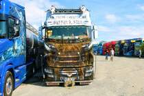 Heide Logistik Scania Sattelzug am 16.07.22 beim ADAC Truck Grand Prix auf dem Nürburgring