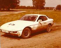 Porsche 924 Martini Edition Rallye, Gruppe 3, Bj.1978, ca.155 PS by Schmidt Fahrzeugtechnik, Thomas Zollhöfer,
Foto September 1978 Truppenübungsplatz Hainberg