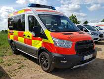 =Ford Transit des BRK KV BAMBERG Bereitschaft SCHEßLITZ, gesehen bei der RettMobil im Mai 2022