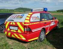 =MB C-Klasse als Kommandowagen der Feuerwehr BAD CAMBERG, steht auf dem Parkplatz der RettMobil im Mai 2022