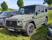 =MB G V8 steht auf dem Parkplatz der RettMobil im Mai 2022