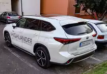 Rückanischt: Toyota Highlander 4. Generation in März, 2021