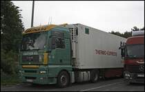 GARTNER THERMO-EXPRESS: MAN TGA 18.440XXL der GARTNER KG aus Lambach. Der Lkw und der Auflieger ist einer ungarischen Niederlassung zugeordnet. (17.05.2009)