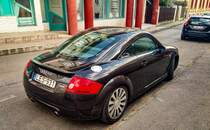 Rückansicht: Audi TT Mk1. Die Aufnahme stammt von März, 2021.