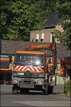 ATEGO 1828 nit PALIFT-KRAN PK7000 auf dem Platz der AM L�denscheid. (18.05.2009)