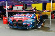Red Bull Driftbrothers BMW M4 am 19.08.22 beim Drift Masters European Chmapionsship in Ferropolis der Stadt aus Stahl