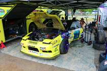 Nissan Driftfahrzeug am 19.08.22 beim Drift Masters European Chmapionsship in Ferropolis der Stadt aus Stahl