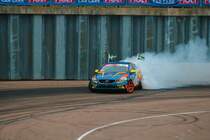 Volvo Driftfahrzeug am 19.08.22 beim Iron Drift King in Ferropolis der Stadt aus Stahl