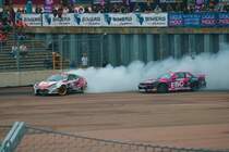 Toyota vs. Nissan als Drift Battle 19.08.22 beim Iron Drift King in Ferropolis der Stadt aus Stahl