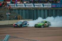 BMW M3 vs. BMW M3 als Drift Battle 19.08.22 beim Iron Drift King in Ferropolis der Stadt aus Stahl