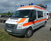 =Ford Transit vom BRK NÜRNBERG-STADT steht auf dem Parkplatz der RettMobil im Mai 2022