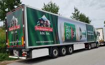 =DAF XF der Molkerei BERCHTESGADENER LAND steht im Juli 2022 in Piding