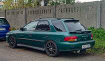 Rückansicht: Subaru Impreza Mk1 Kombi. Foto: 04.2021