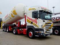 SCANIA-R440 mit Siloaufbau der Fa.Menath-Transporte war bei der TransportLogistic in Mnchen zu sehen; 090515