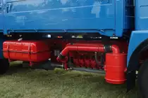 MAN 19.321 Unterflur, Detail: Unterflur-Motor D 2566, 11,5 l, 320 PS, Baujahr 1983 / am 20.08.2022 beim TOCH-Treffen (Traktoren Oldtimer Club Hamburg von 1988) in HH-Neuengamme  /