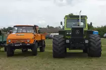 Unimog 416-U110 Doka + MB trac 1300 turbo / am 20.08.2022 beim TOCH-Treffen (Traktoren Oldtimer Club Hamburg von 1988) in HH-Neuengamme  /