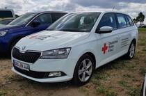 =Skoda Fabia vom DRK KV OSTERRODE am HARZ, gesehen auf dem Parkplatz der RettMobil 2022 in Fulda