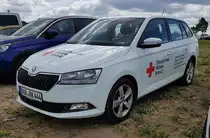 =Skoda Fabia vom DRK KV OSTERRODE am HARZ, gesehen auf dem Parkplatz der RettMobil 2022 in Fulda