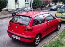 Rückansicht: Seat Ibiza Mk2 Facelift. Aufnahme: April, 2021.