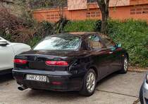 Rückansicht: Alfa-Romeo 156. Aufnahme: April, 2021.