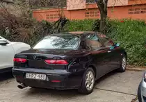 Rückansicht: Alfa-Romeo 156. Aufnahme: April, 2021.