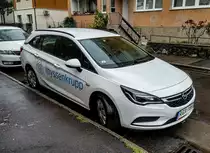Diesen Opel Astra K Sports Tourer (Firmenwagen von Thyssenkrupp) habe ich in April 2021 fotografiert.