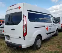 =Ford Transit Custom vom DRK OV HAGEN-VORHALLE, gesehen auf dem Parkplatz der RettMobil im Mai 2022