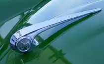 Morris, Kühlerfigur am Minor 1000 Traveller, Sept.2022