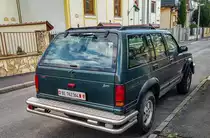 Rückansicht: Chevrolet Blazer aus der ersten Hälfte der 90-ern. Foto: April, 2021.
