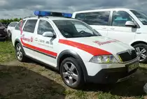 =Skoda Octavia der Johanniter vom RV HANAU & MAIN-KINZIG, steht auf dem Parkplatz der RettMobil im Mai 2022