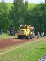 F�r ihn war es eine Leichtigkeit den Pullschlitten ins Ziel zu ziehen