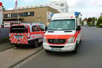 DRK OV Langen Mercedes Benz Sprinter RTW am 03.10.22 in Langen beim Tag der offenen Tür
